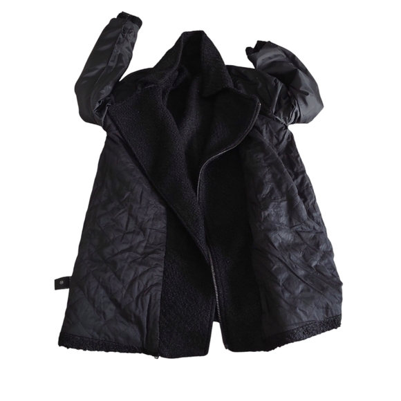 NWT Jones New York Medium Black Wool Blend Asymmetrical Zip Coat - Picture 4 of 16